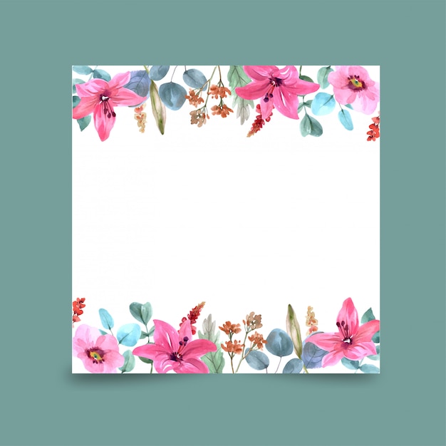 Lovely watercolor floral card