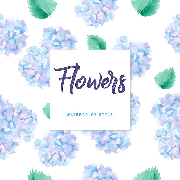 Vector lovely watercolor flowers