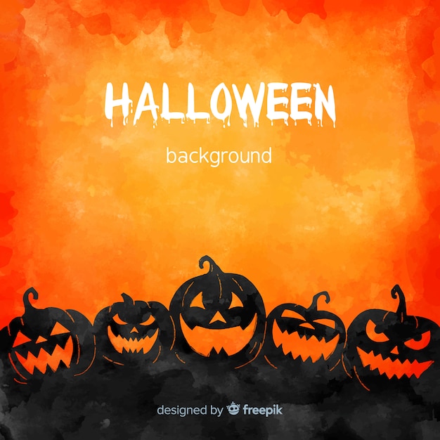 Lovely watercolor halloween background