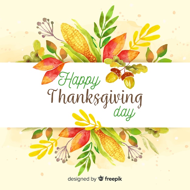 Lovely watercolor thanksgiving background