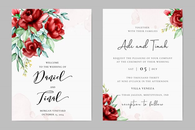 Lovely wedding invitation template