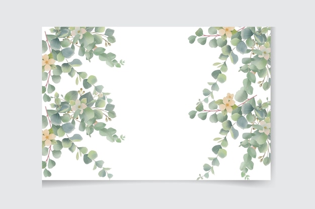 Vector lovely wreath collection with eucalypt leaves and flowers