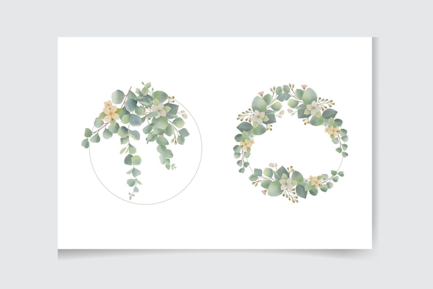 Lovely wreath collection with eucalypt leaves and flowers