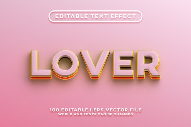 Lover bewerkbare tekst-effectontwerp