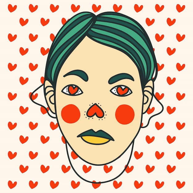 Vector lover mask valentines day