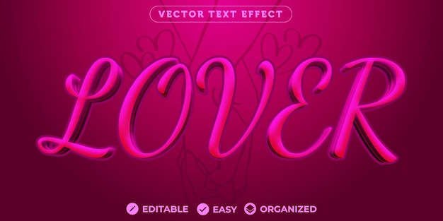 Lover Text EffectFully Editable Font Text Effect