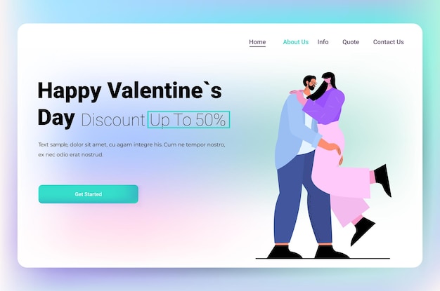 loving couple celebrating happy valentines day young woman being carried by her boyfriend horizontal copy space full length vector illustration