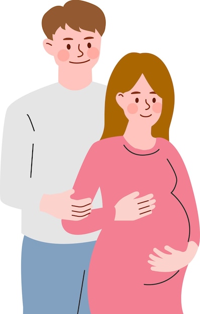 a loving couple celebrating pregnancy