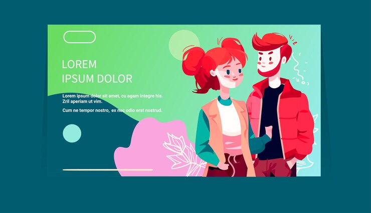 Vector loving couple hugging man woman in love standing together portrait happy valentines day celebration concept portrait horizontal copy space vector illustration