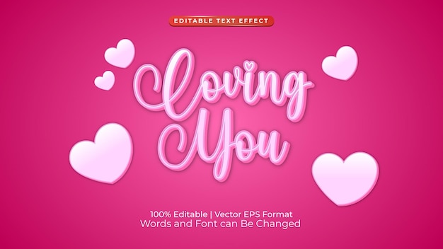 Vector loving text effect