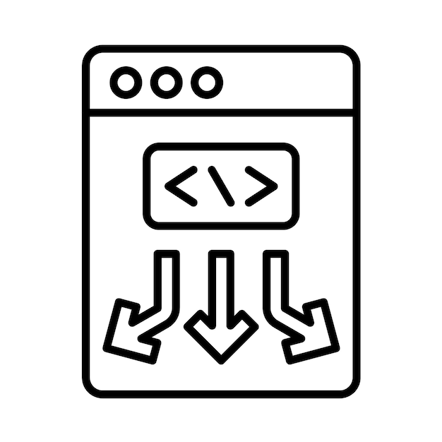 Low Code Line-illustratie