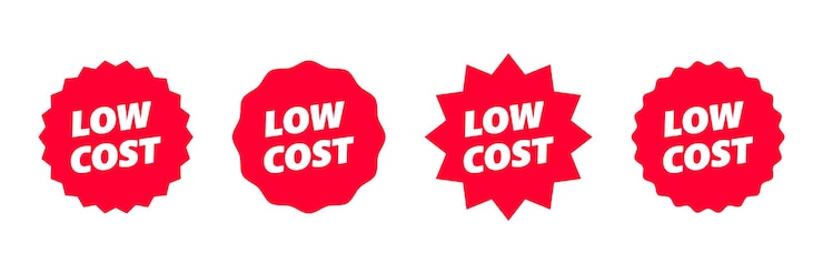 Vector low cost set sale colorful