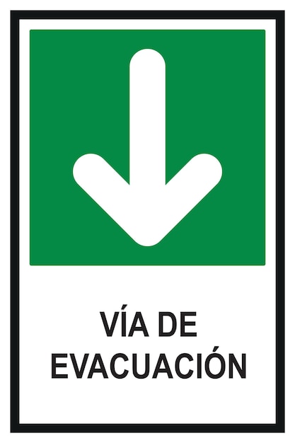 Vector low evacuation route sign