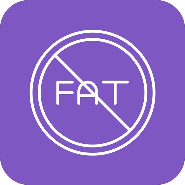 低脂肪ダイエットアイコンのベクトル画像はダイエットに使用できます