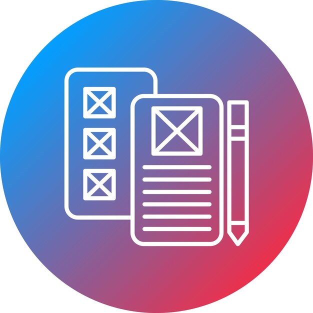 Low Fidelity Wireframe icoon vector afbeelding Kan worden gebruikt voor UX en UI