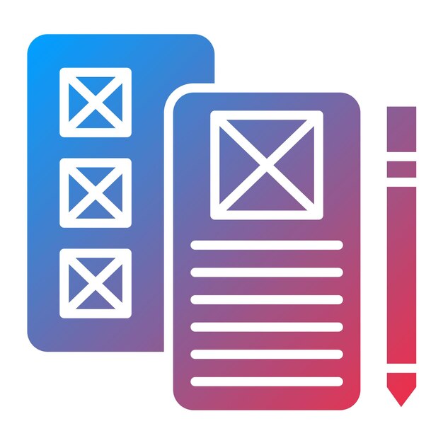 Low Fidelity Wireframe icoon vector afbeelding Kan worden gebruikt voor UX en UI