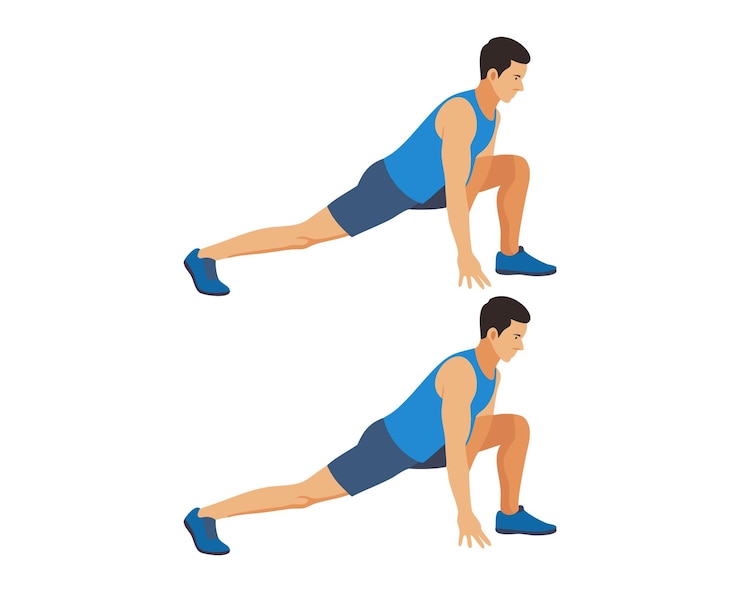 Vector low lunge stretch
