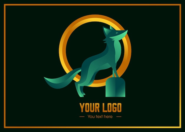 низкополигональная животное красочный логотип