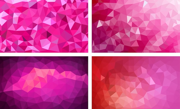 Low poly background pink color