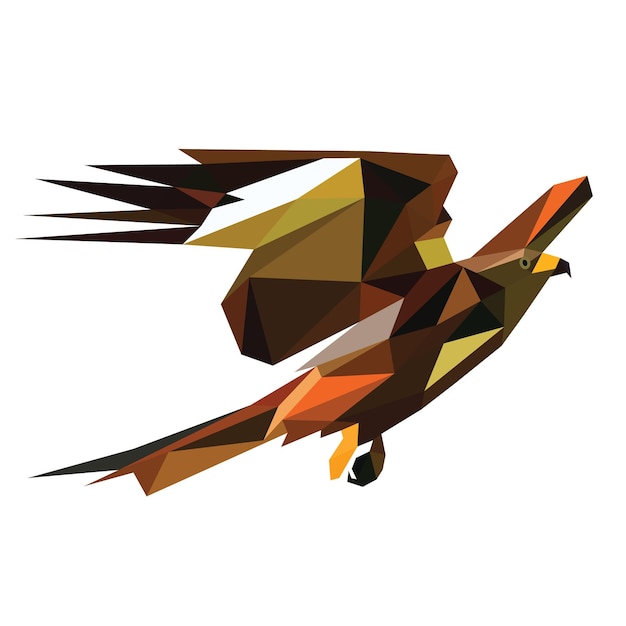 Vector low poly bird vector design paint