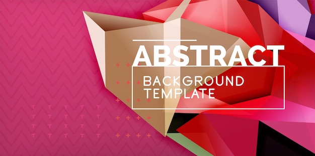 Low poly design 3d driehoekige vorm achtergrond mozaïek abstracte ontwerp sjabloon