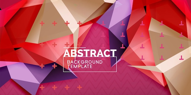 Low poly design 3d driehoekige vorm achtergrond mozaïek abstracte ontwerp sjabloon