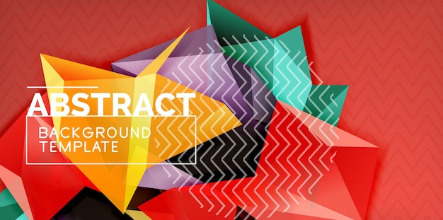 Low poly design 3d driehoekige vorm achtergrond mozaïek abstracte ontwerp sjabloon