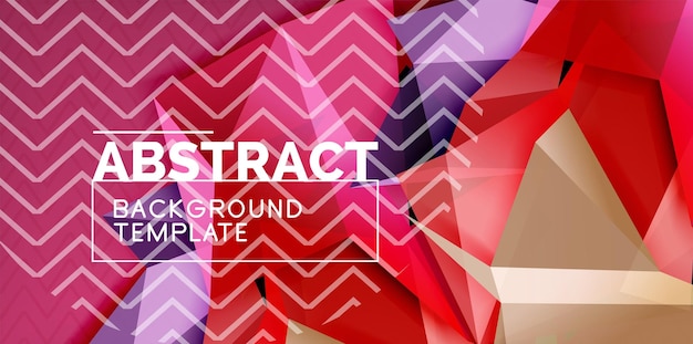 Low poly design 3d driehoekige vorm achtergrond mozaïek abstracte ontwerp sjabloon