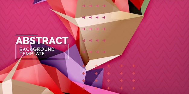 Low poly design 3d driehoekige vorm achtergrond mozaïek abstracte ontwerp sjabloon