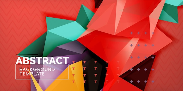 Low poly design 3d driehoekige vorm achtergrond mozaïek abstracte ontwerp sjabloon