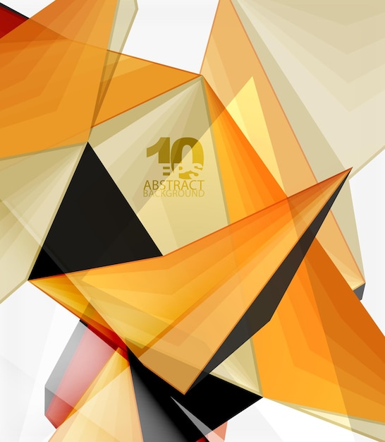 Low poly geometric 3d shape background