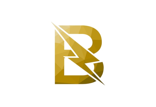 Low poly and Initial B letter Logo design Vector design concept