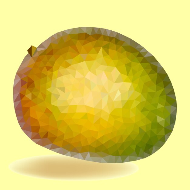 Vector low poly mango illustration