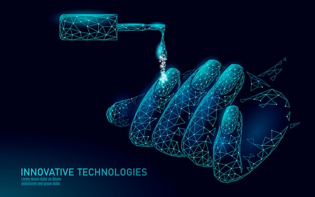 낮은 폴리 현대 매니큐어 관리 기술. 혁신적인 스파 살롱 마니