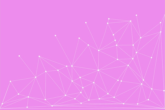 낮은 폴리 네트워크 디자인 스타일화 된 3D 연결 노드 및 기술 UI 앱 및 디지털 비주얼을위한 웹 구조