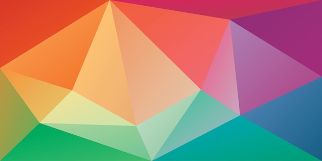 Low Poly Rainbow Background