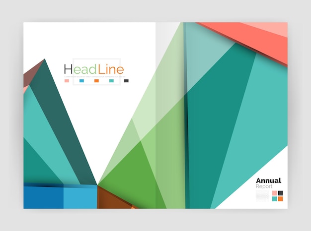 Low poly shapes design for business brochure template