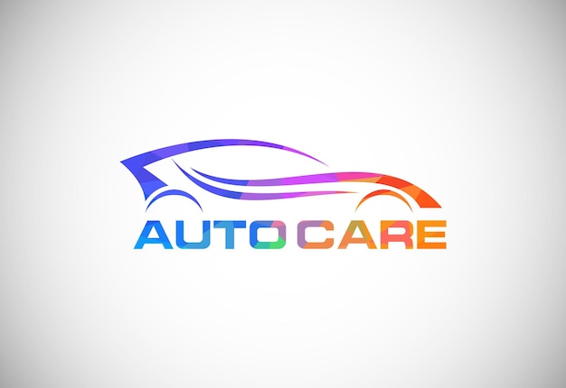 Low poly style logo sign symbol for the automotive company