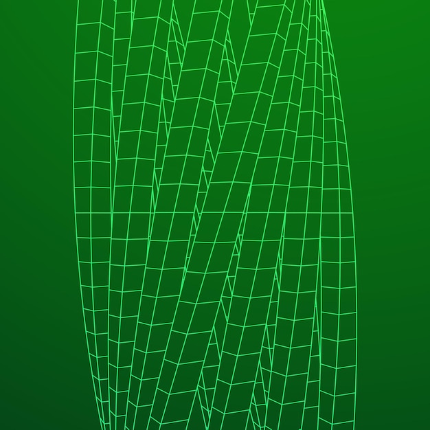 Bassa poli struttura a traliccio wireframe mesh sfondo sciece e illustrazione vettoriale tech