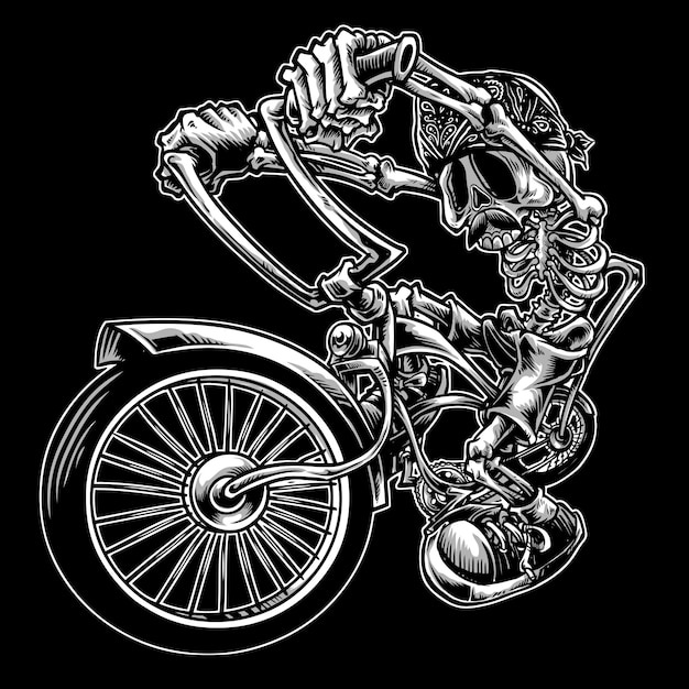 Low rider bicycle skull