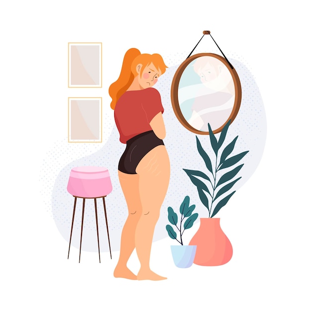 Vector low self-esteem illustration