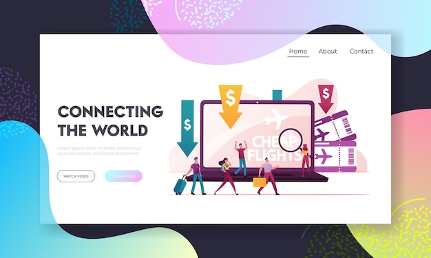 Lowcoster, Cheap Flight and Saving Vacation Budget Landing Page Template