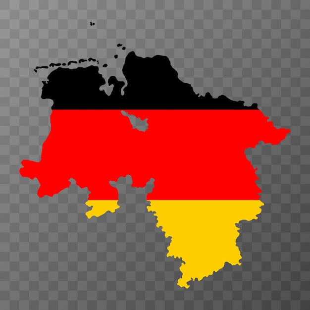 Vector lower saxony state map vector illustration