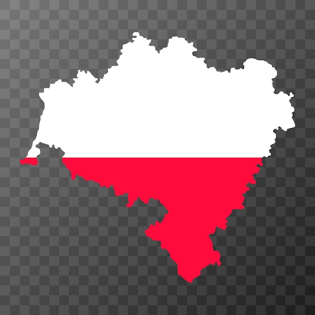 Lower Silesian Voivodeship map province of Poland Vector illustration