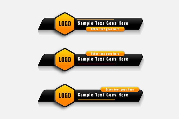 lower third banner template design premium vector