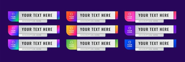 Нижняя треть телевизионных новостных баров задает векторный знак живых новостей Ultra HD Баннеры для вещания телевидения