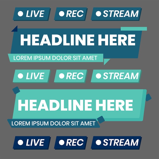 lower third vector design collection