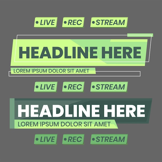 lower third vector design collection