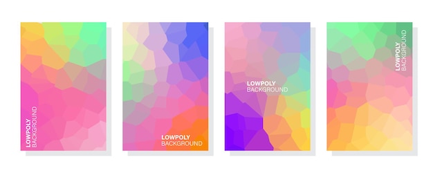 Lowpoly abstracte achtergrond met zachte kleurverloop vector