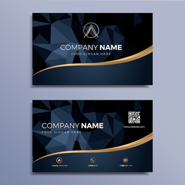 Lowpoly luxury business card design